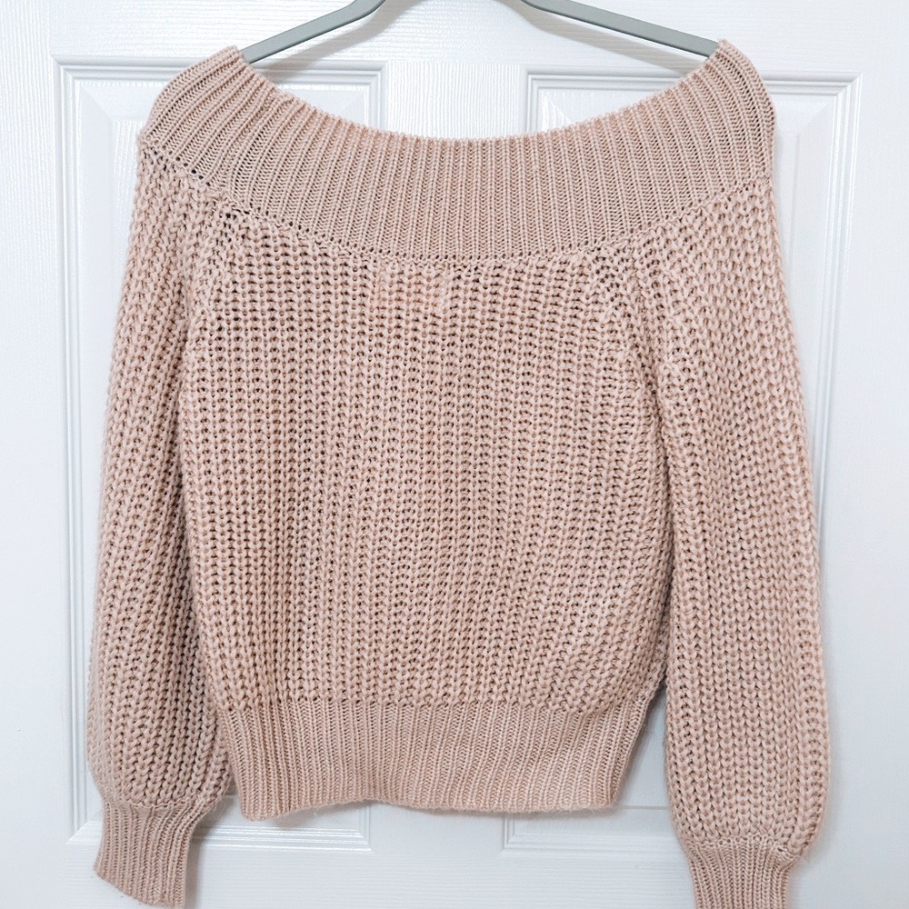 Cotton Candy LA Knit Off the Shoulder Sweater